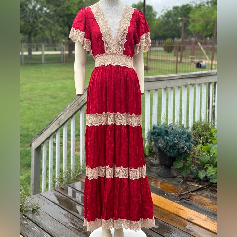 Spell Ocean Gown Red Rouge Small Free People
